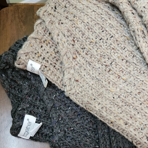 2 - Together Brand Oversized Winter Sweaters Women's Large